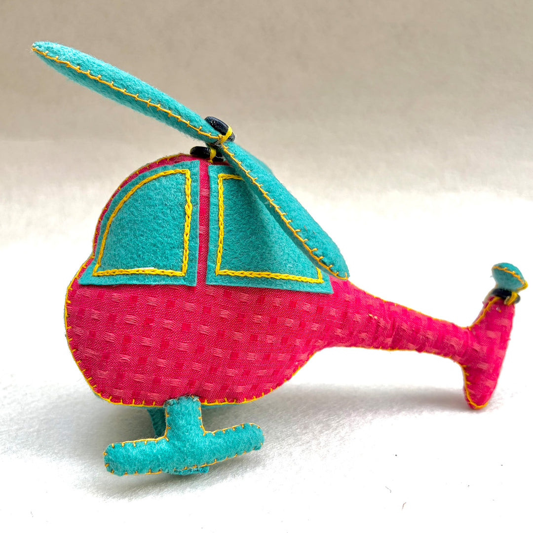 Handmade Pink Helicopter Toy