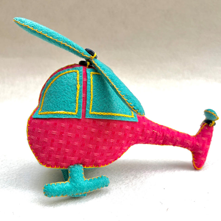 Handmade Pink Helicopter Toy