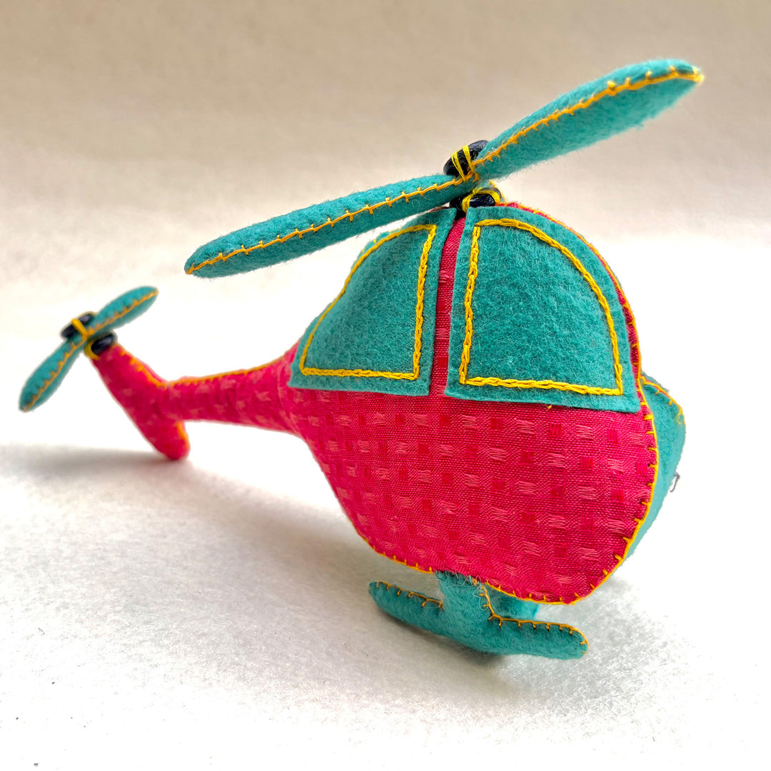 Handmade Pink Helicopter Toy