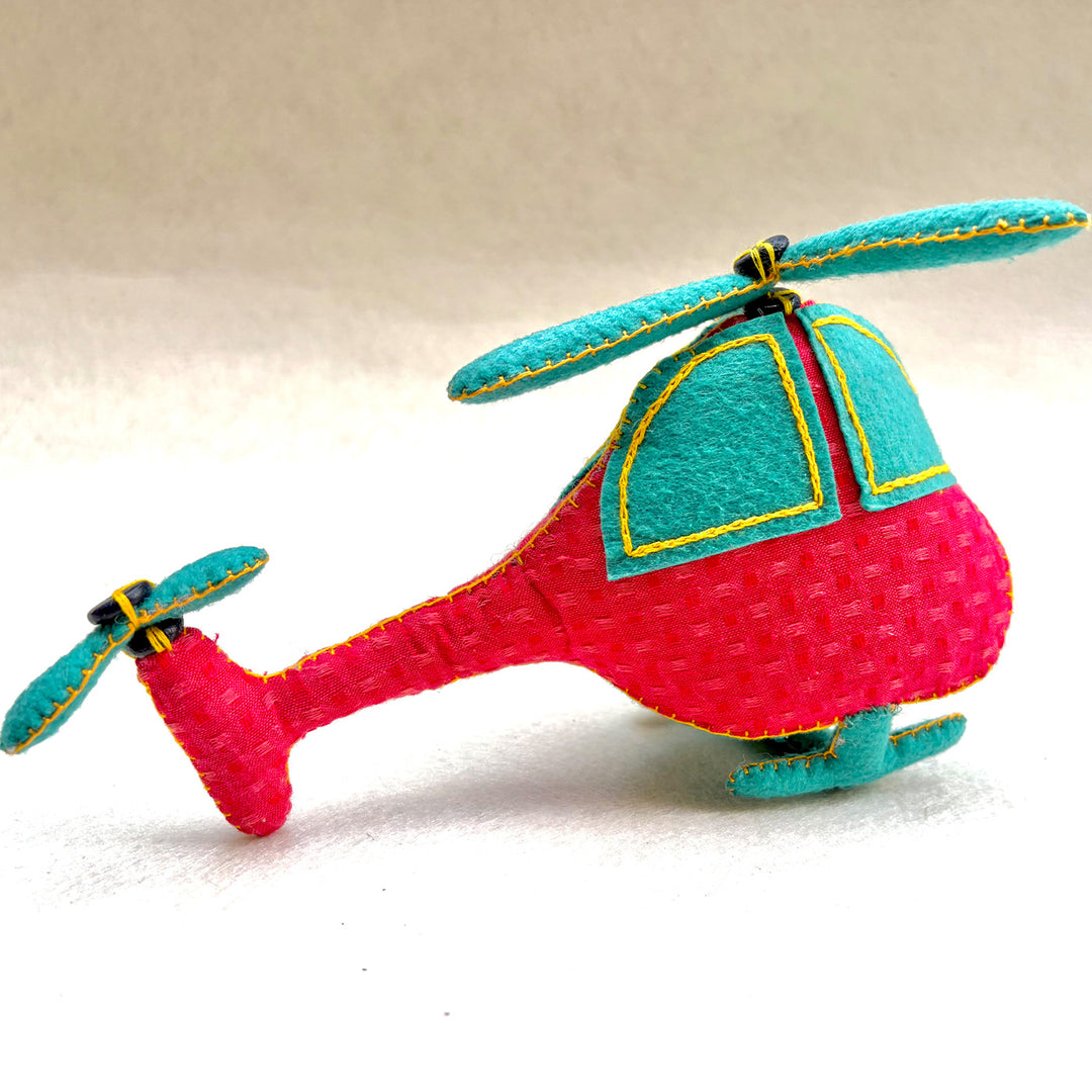 Handmade Pink Helicopter Toy
