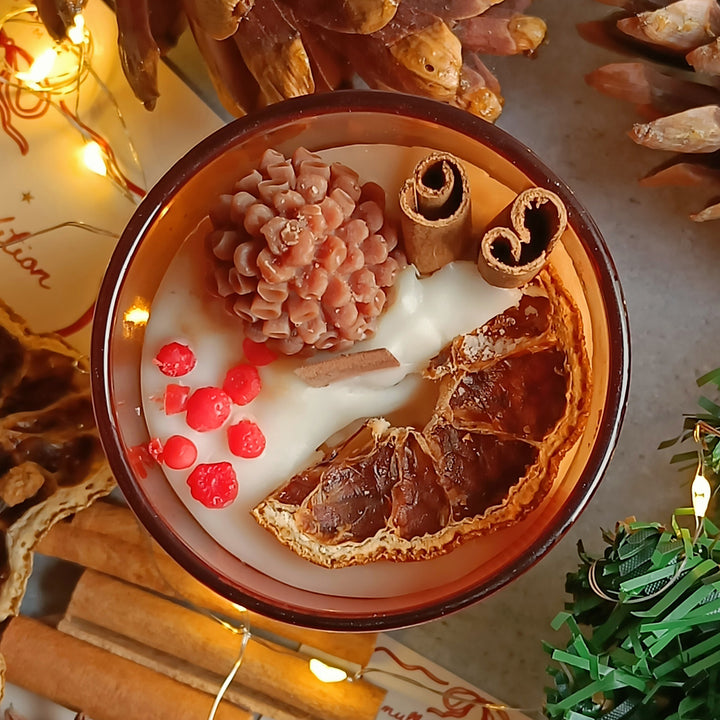 Handmade Holly Jolly Soy Wax Scented Candle Jar