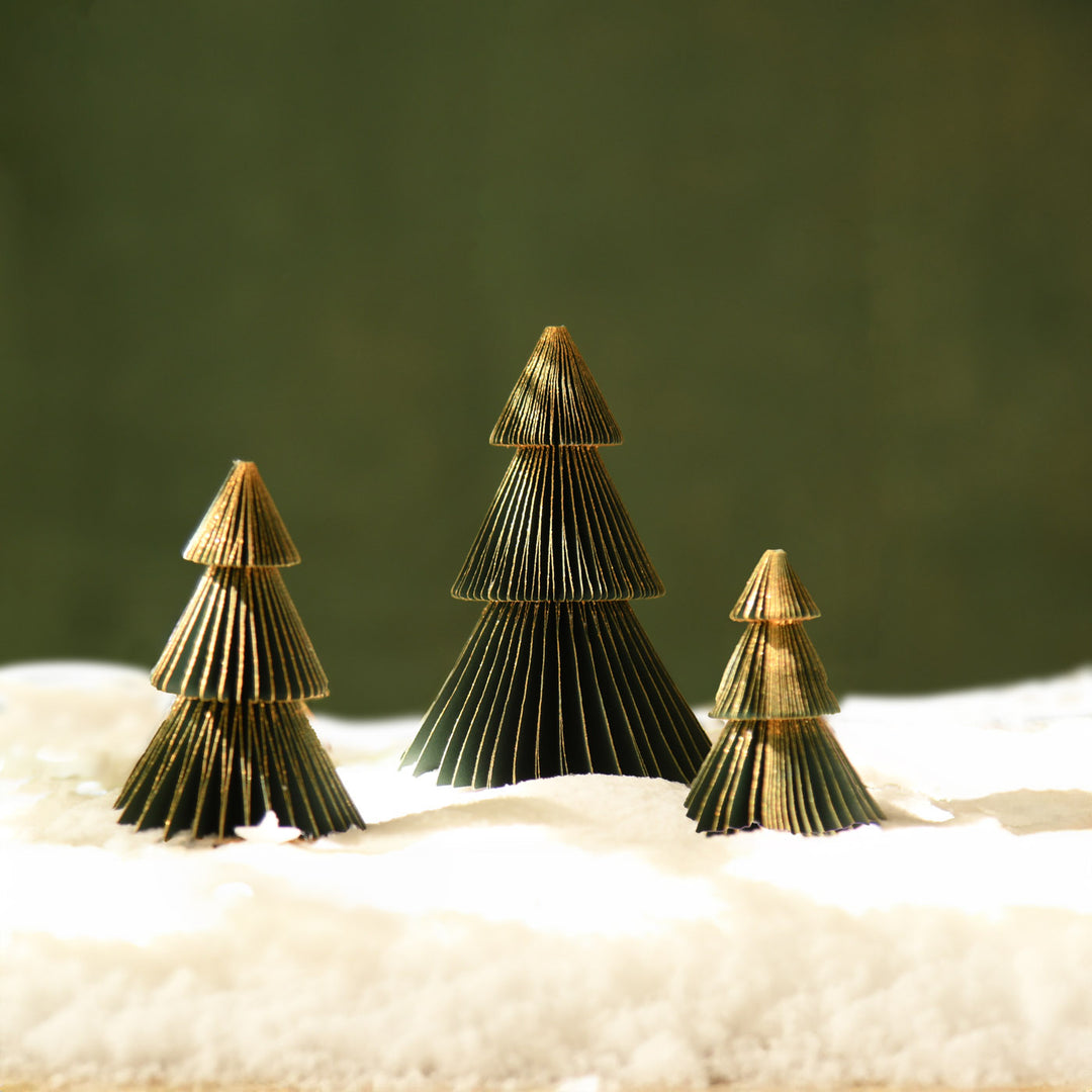 3 Pc | Handmade Paper Honeycomb Christmas Tree