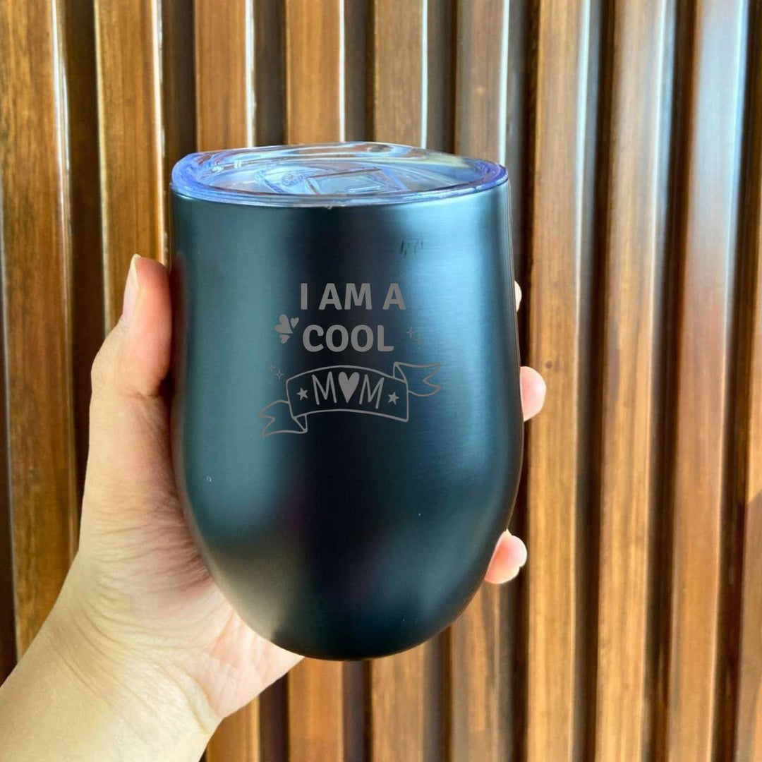 Customized Handmade Engraved Cool Mom Theme Stainless Steel Tumbler