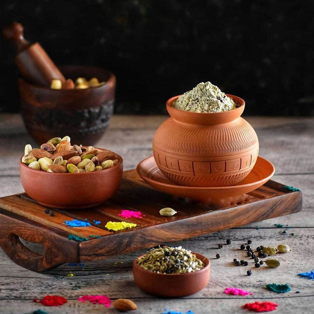 Handmade Maharaja Terracotta Sugar Pot