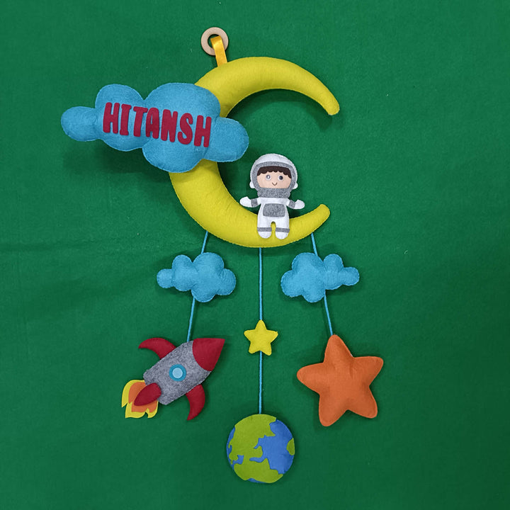 Handcrafted Personalized Moon & Astronaut Felt Bunting for Kids