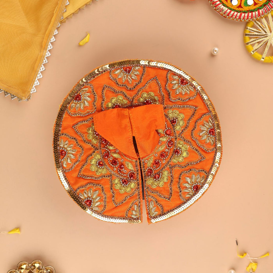 Hand Embroidered Zardozi Divya Raas Art Silk Laddu Gopal Poshak (Dress)