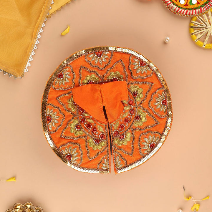 Hand Embroidered Zardozi Divya Raas Art Silk Laddu Gopal Poshak (Dress)