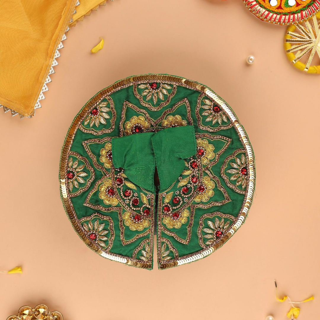 Hand Embroidered Zardozi Divya Raas Art Silk Laddu Gopal Poshak (Dress)