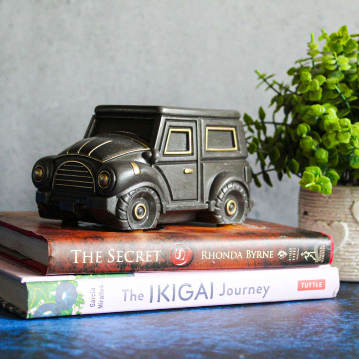 Hand-Painted Mini Jeep Terracotta Planter