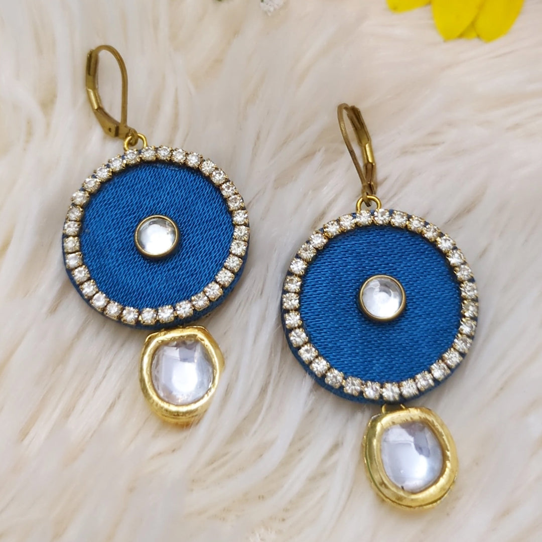 Handmade Kundan Gaji Silk Earrings