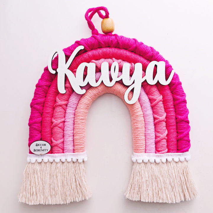Macrame Rainbow Personalized Kids' Nameplate