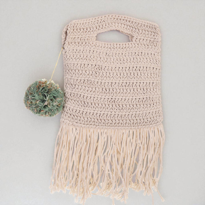 Handmade Crochet Miniature Handbag With Tassels