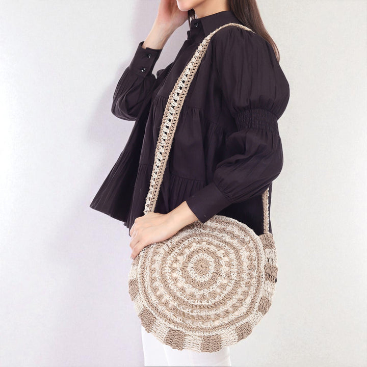 Handmade Crochet Round Mandala Sling Bag