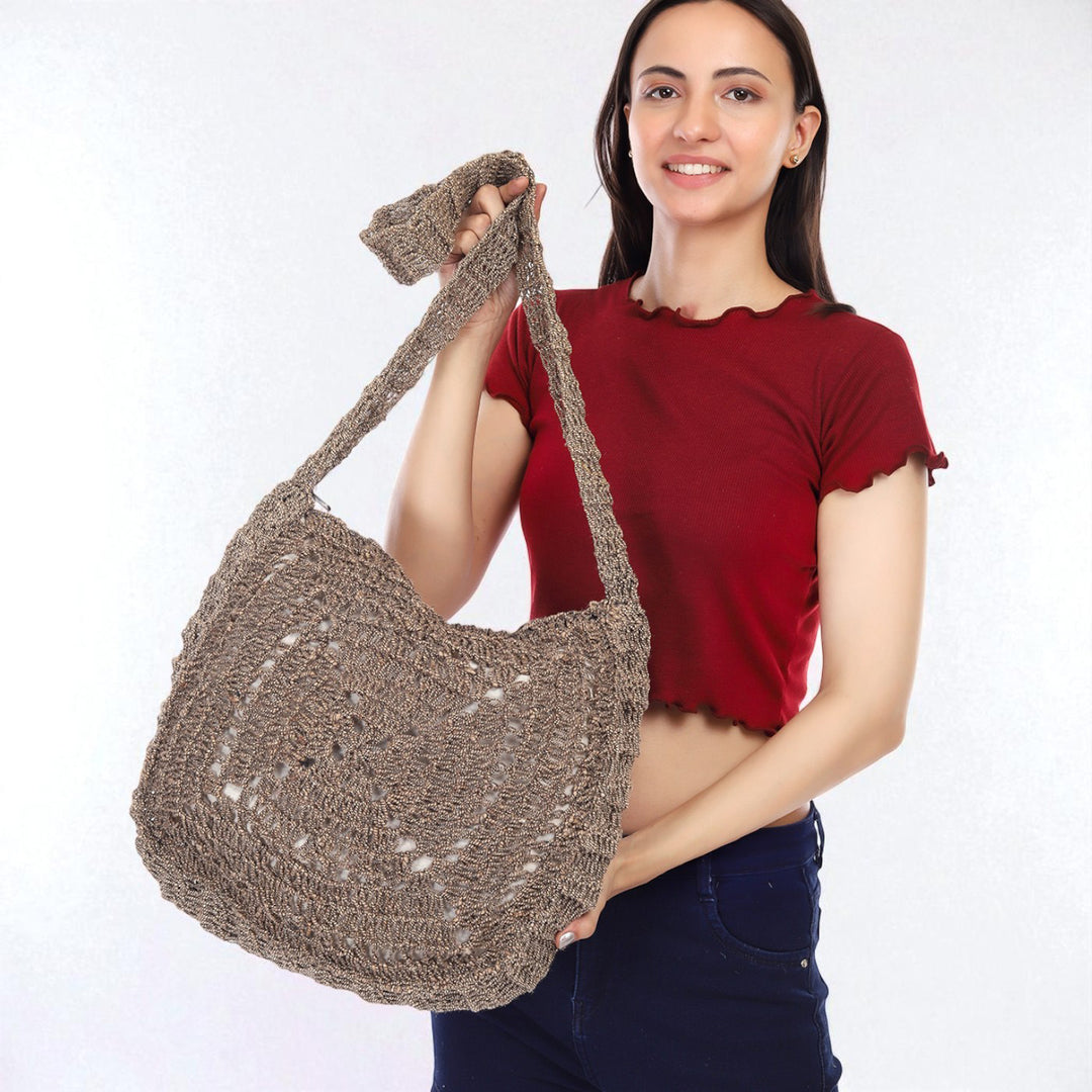 Handmade Crochet Quad Spirit Crossbody Bag