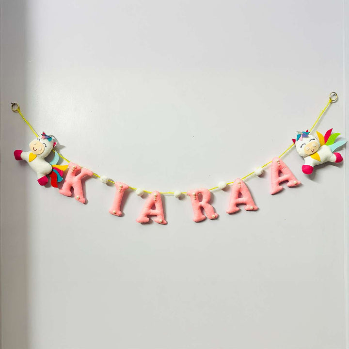 Personalized Handmade Unicorn Theme Felt Bunting for Kids