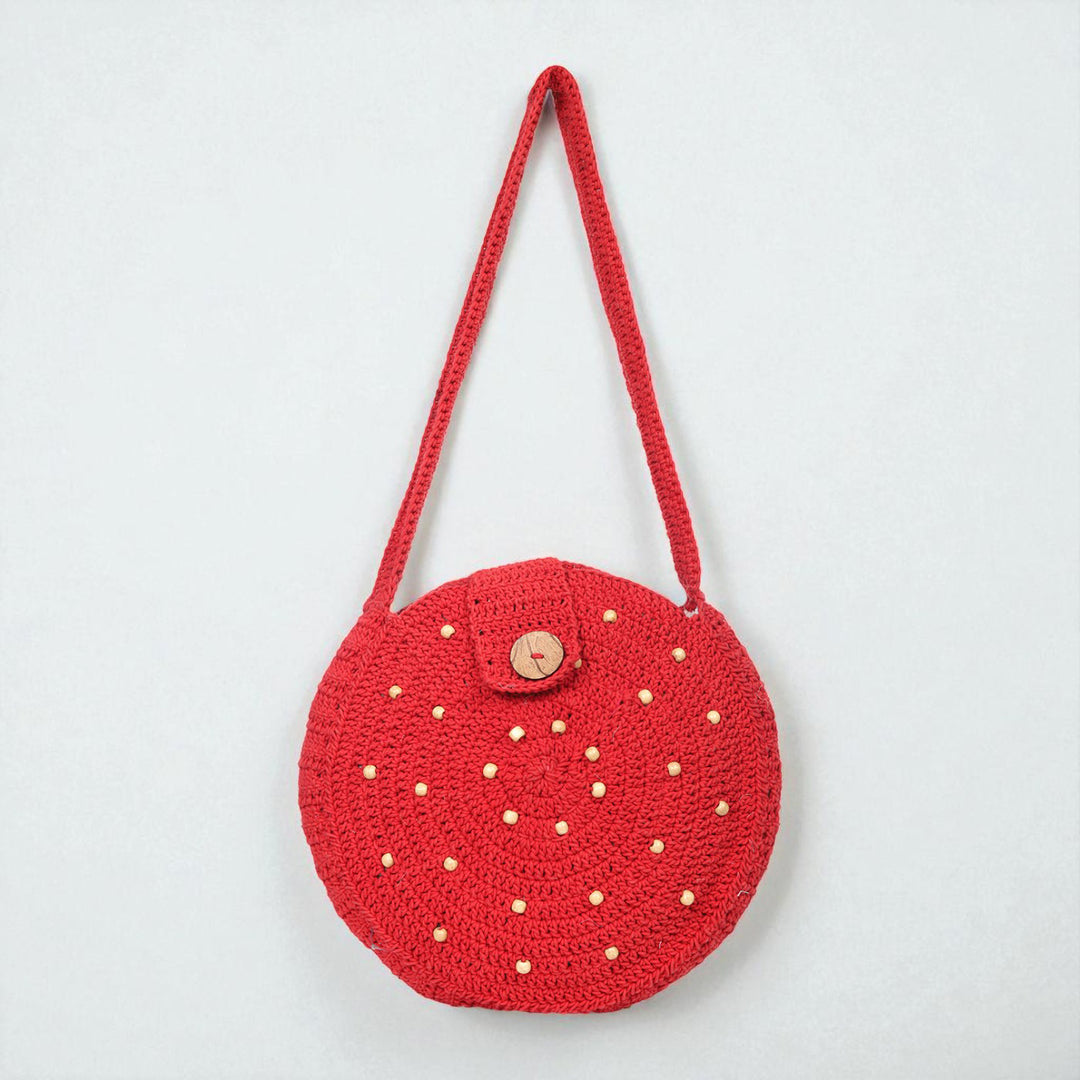 Handmade Beaded Crochet Urbane Crossbody Bag