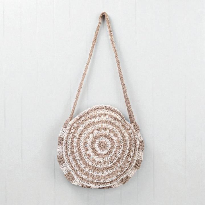 Handmade Crochet Round Mandala Sling Bag