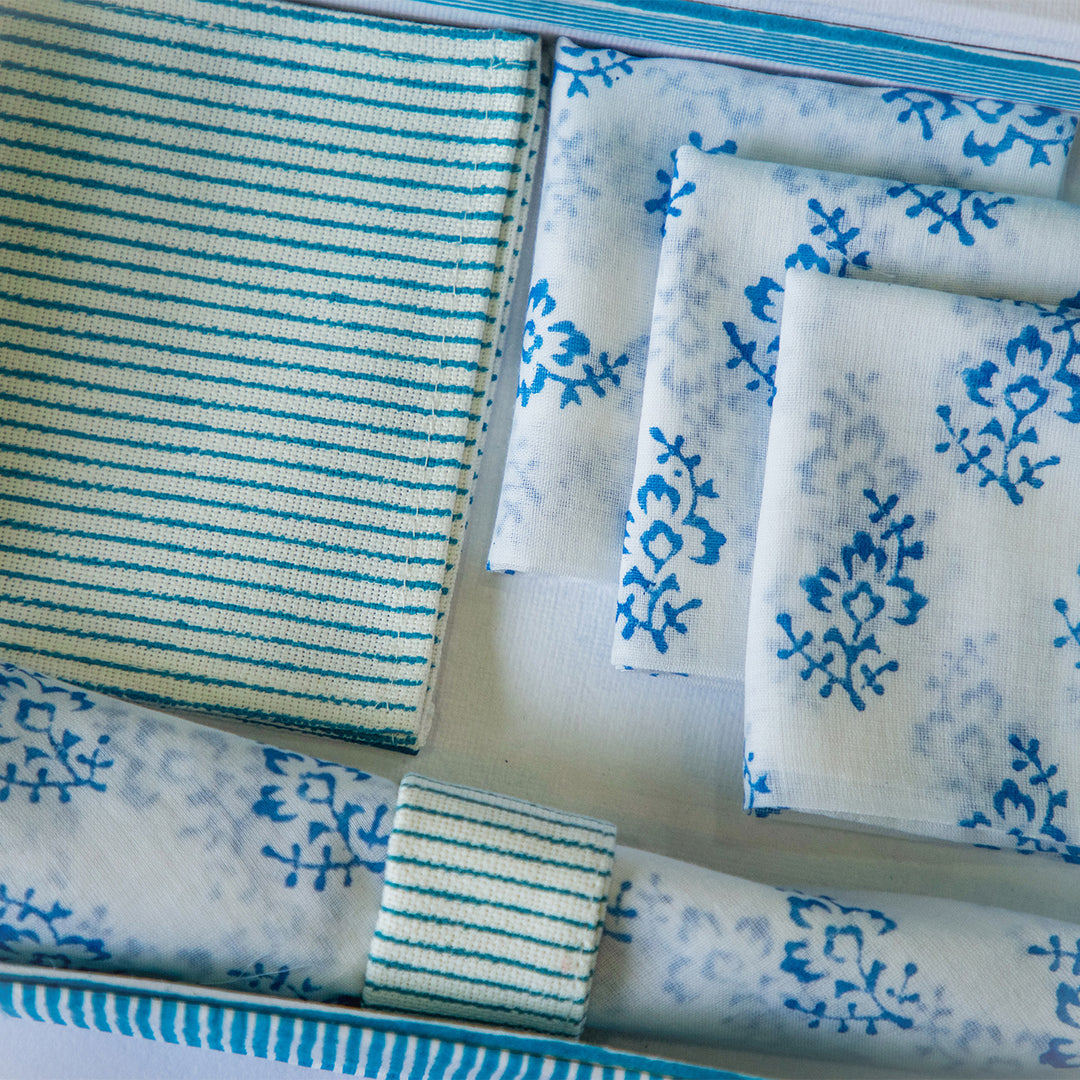 The Enchanted Garden Hand Block Printed Table Linen Set