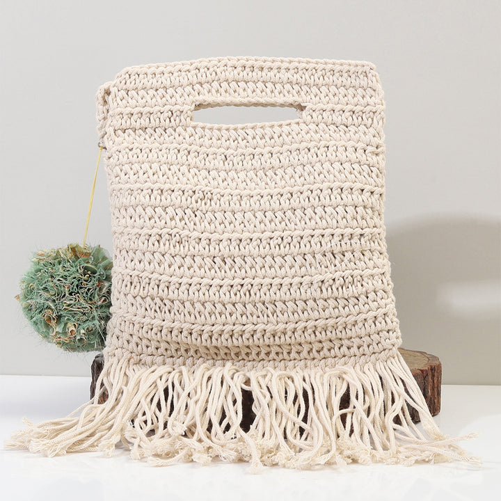 Handmade Crochet Miniature Handbag With Tassels