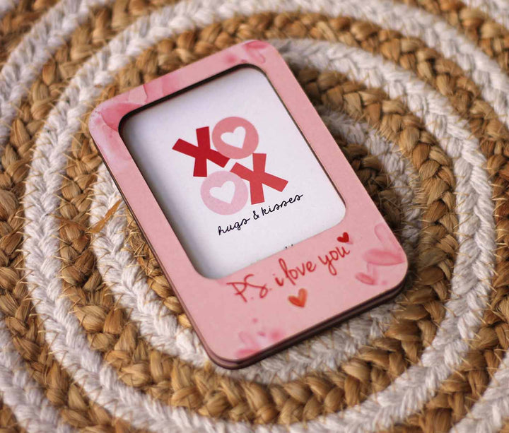 Photo Personalized Printed Polaroid Photo MDF Wood Fridge Magnet | Set of 2