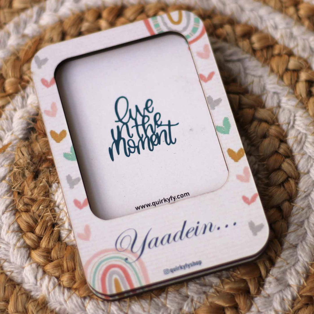 Photo Personalized Printed Polaroid Photo MDF Wood Fridge Magnet | Set of 2