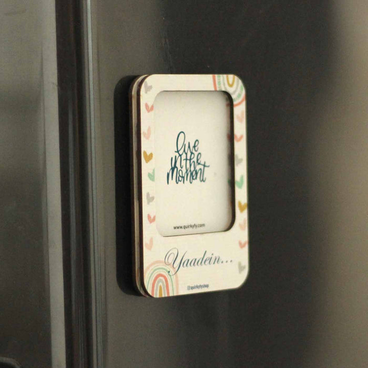 Photo Personalized Printed Polaroid Photo MDF Wood Fridge Magnet | Set of 2