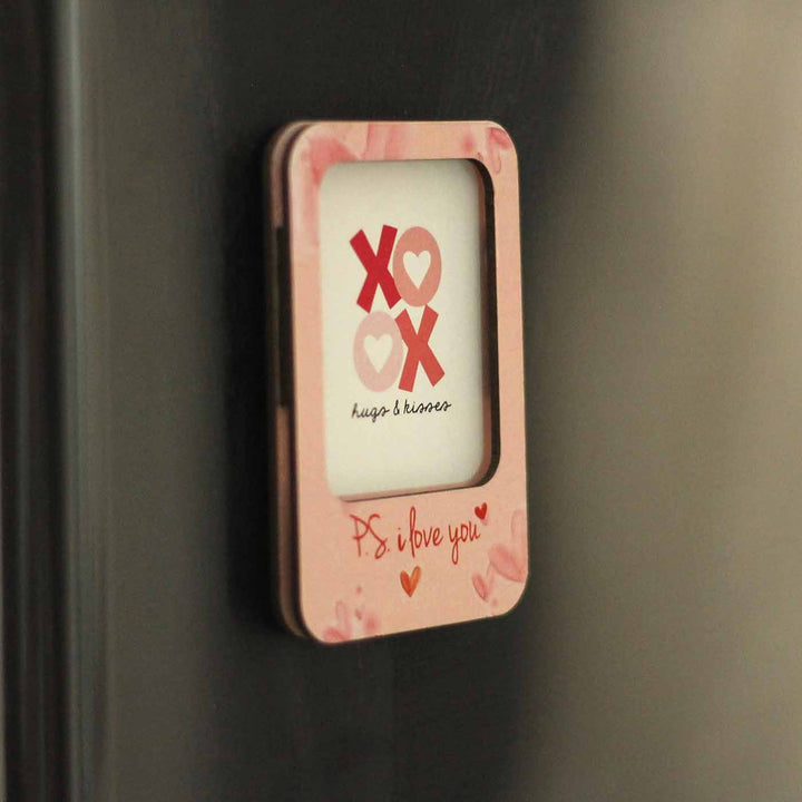 Photo Personalized Printed Polaroid Photo MDF Wood Fridge Magnet | Set of 2