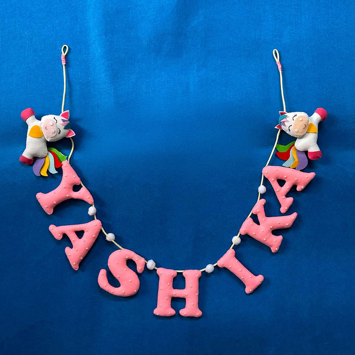 Personalized Handmade Unicorn Theme Felt Bunting for Kids