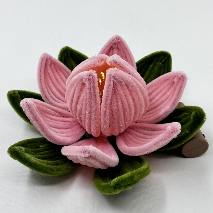 Handcrafted Phool Bai Pink Lotus Pipe Cleaner LED Tealight Holder