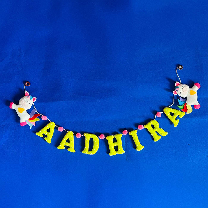 Personalized Handmade Unicorn Theme Felt Bunting for Kids