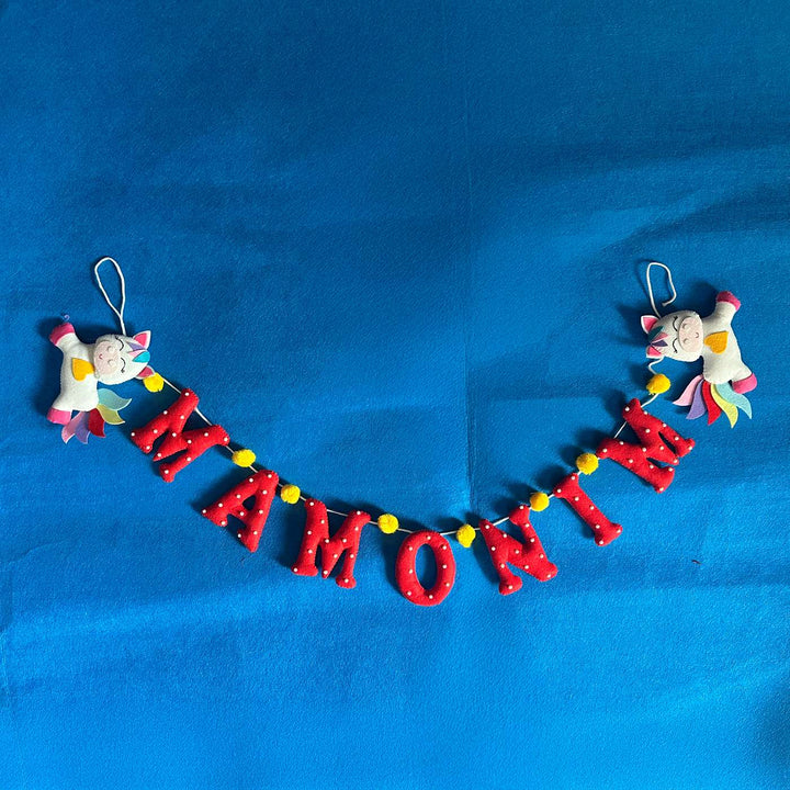 Personalized Handmade Unicorn Theme Felt Bunting for Kids