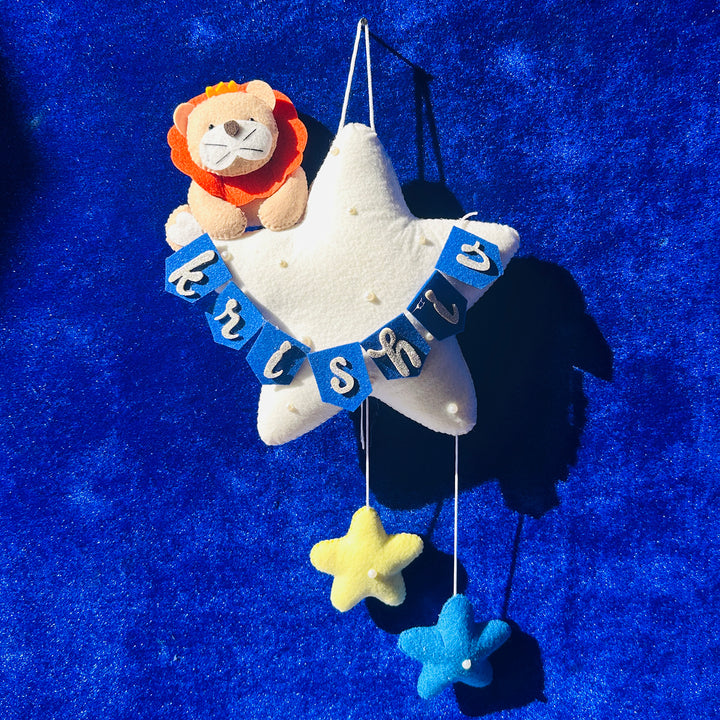 Personalized Handmade Stars Theme Felt Kids Name Plate