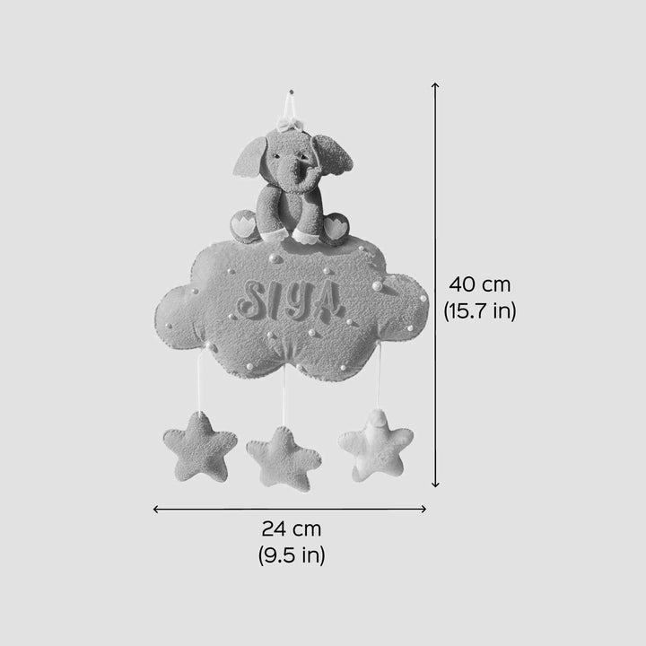 Personalized Handmade Animals & Raindrop Theme Felt Kids Name Plate