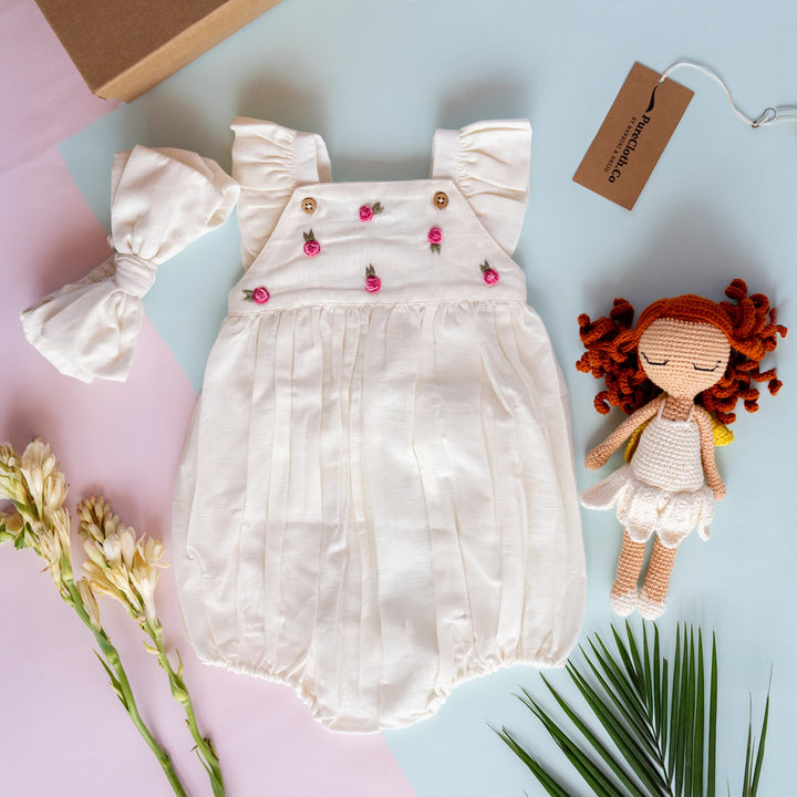 Tiny Teeny Baby Girl Gift Hamper | Romper, Headband & Fairy Doll