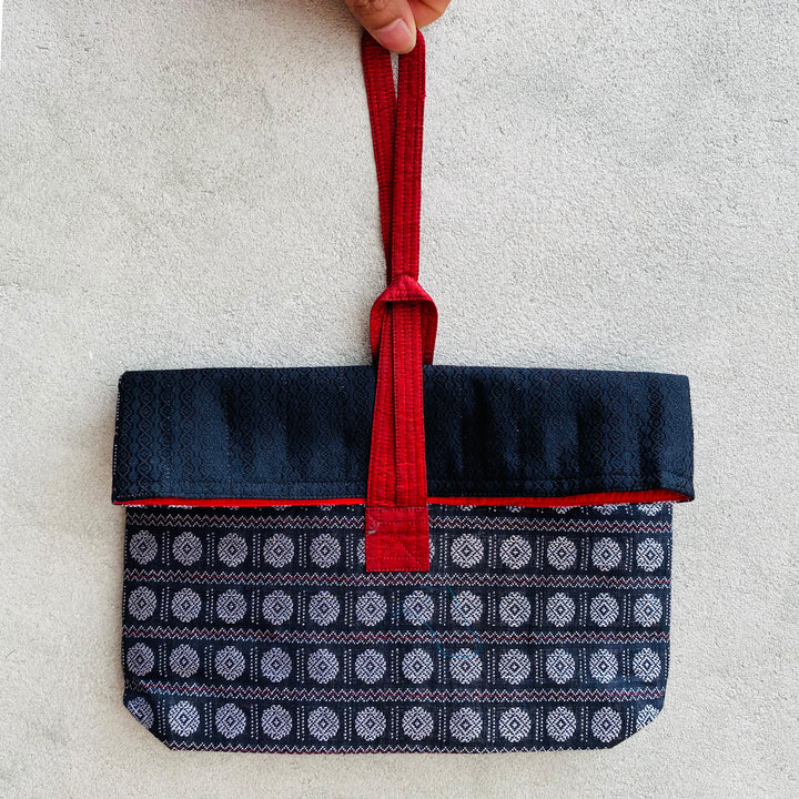 Handmade Floral Khunn Fabric Cotton Wrist Purse