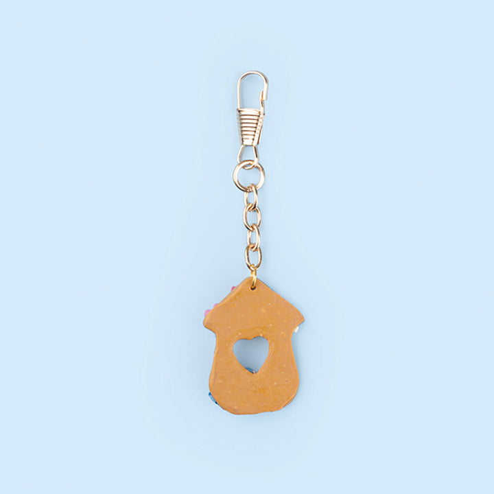 Handcrafted Little Bird Clay Keychain