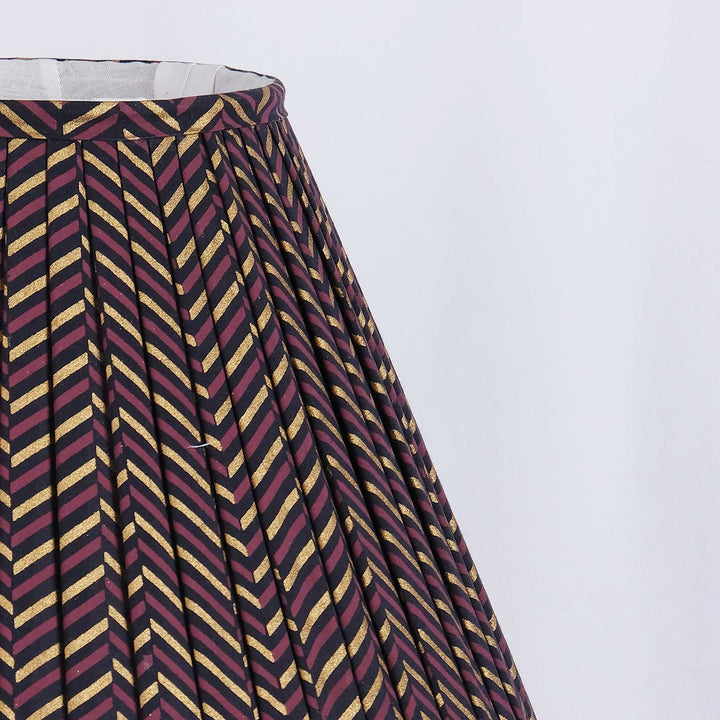 Chevron Floral Block Print Pleated Empire Lampshade