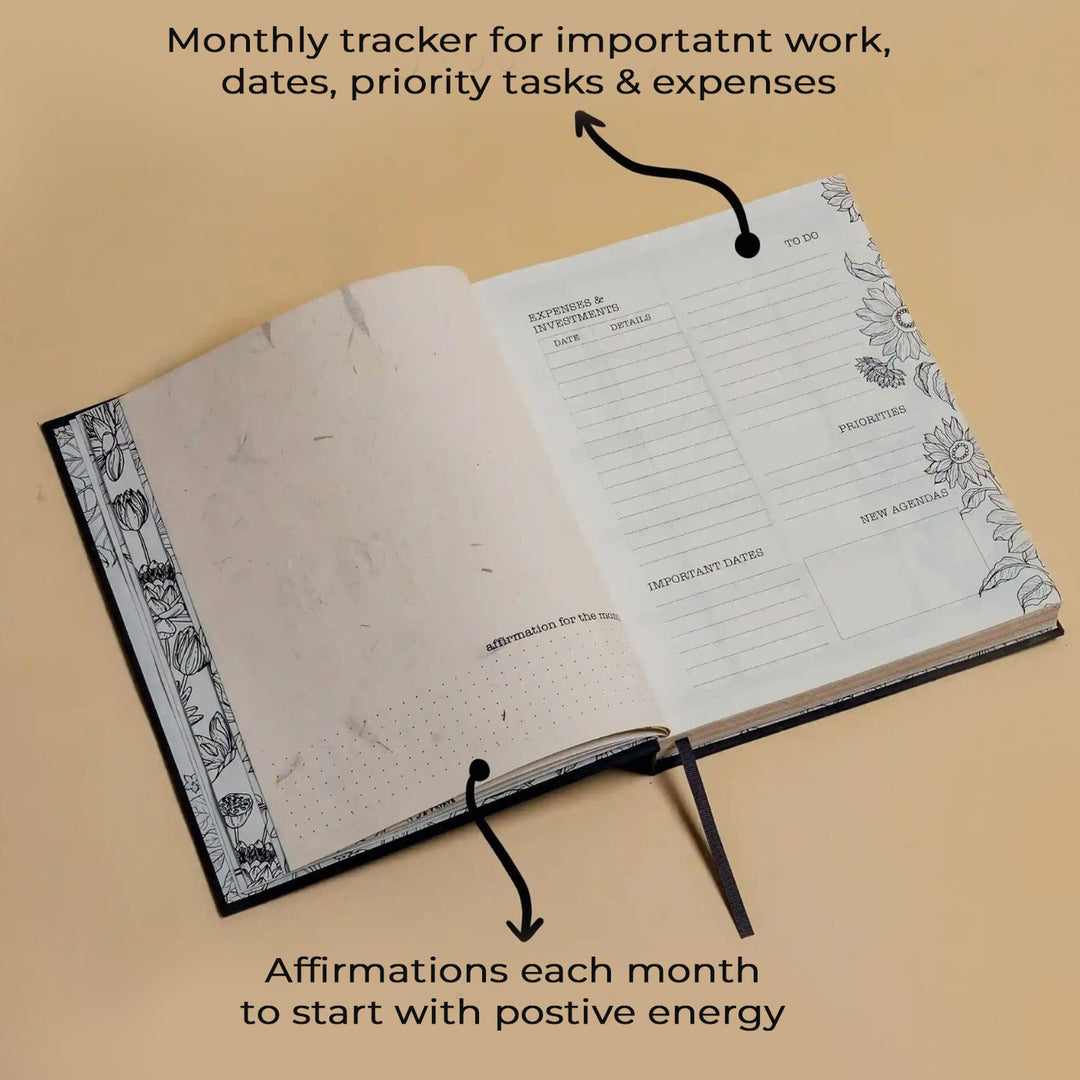 2025 Sustainable Handmade Annual Planner | 160 Pages, 7.5 x 9.5 inches