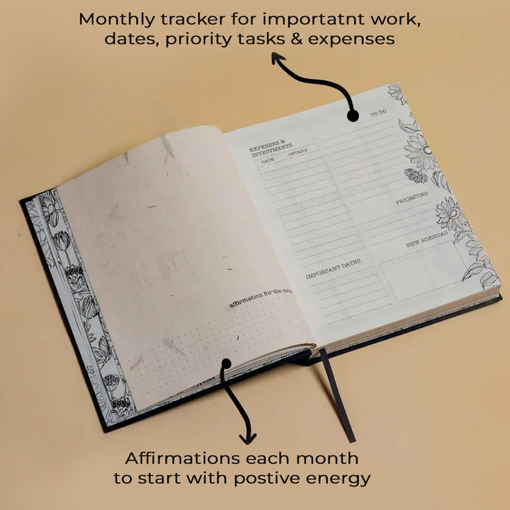 2025 Sustainable Handmade Annual Planner | 160 Pages, 7.5 x 9.5 inches