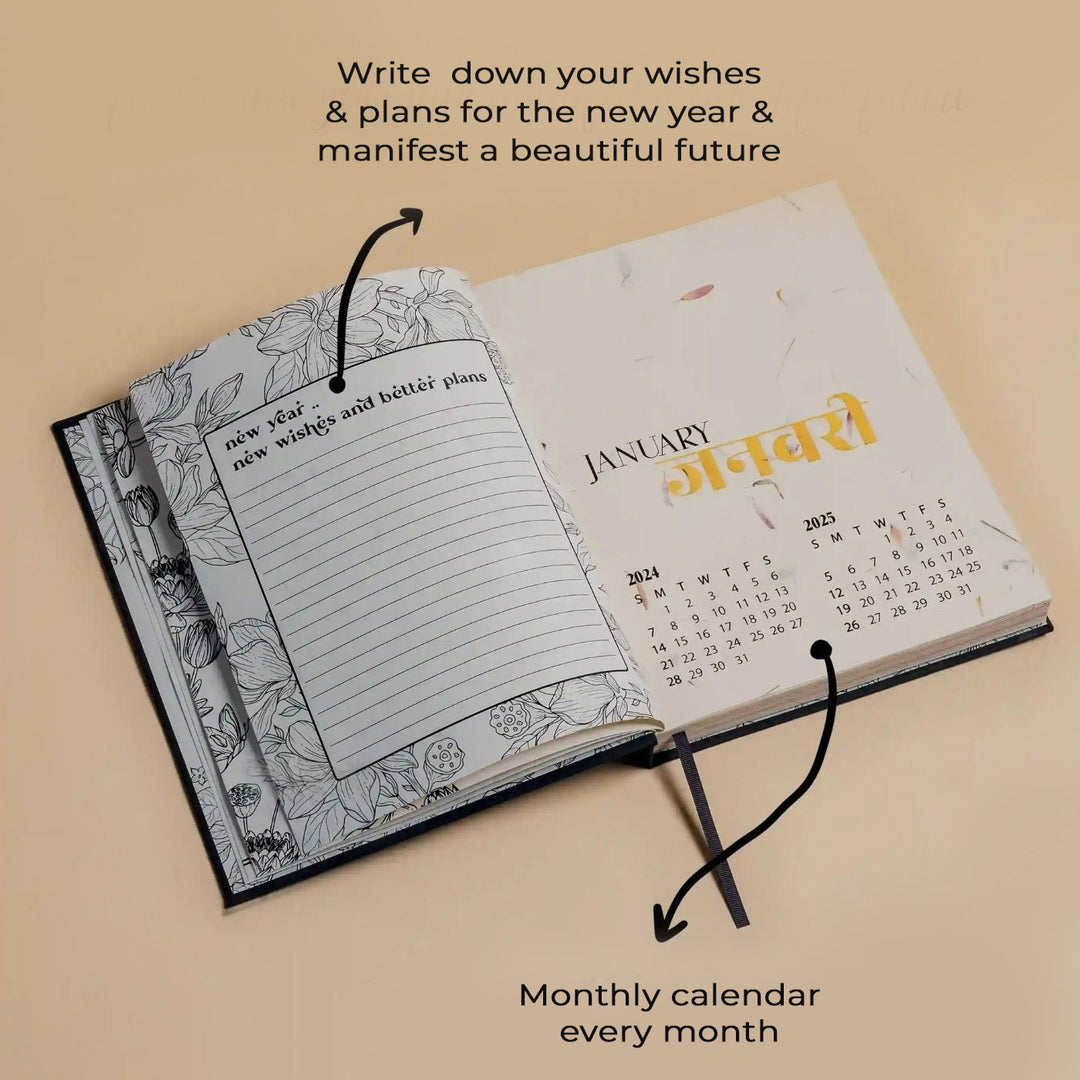 2024 Sustainable Handmade Annual Planner | 160 Pages, 7.5 x 9.5 inches