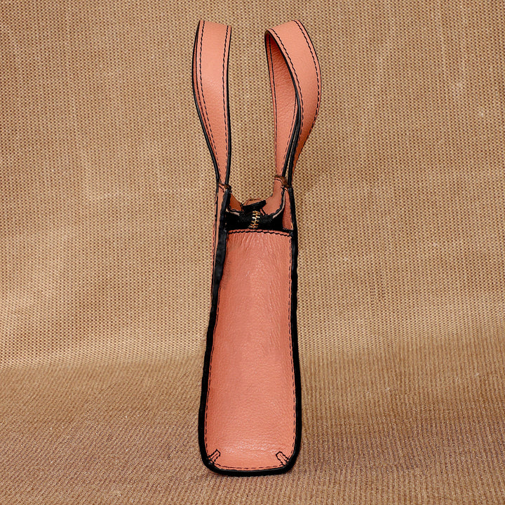 Mini Personalized Pink Monica Leather Handbag