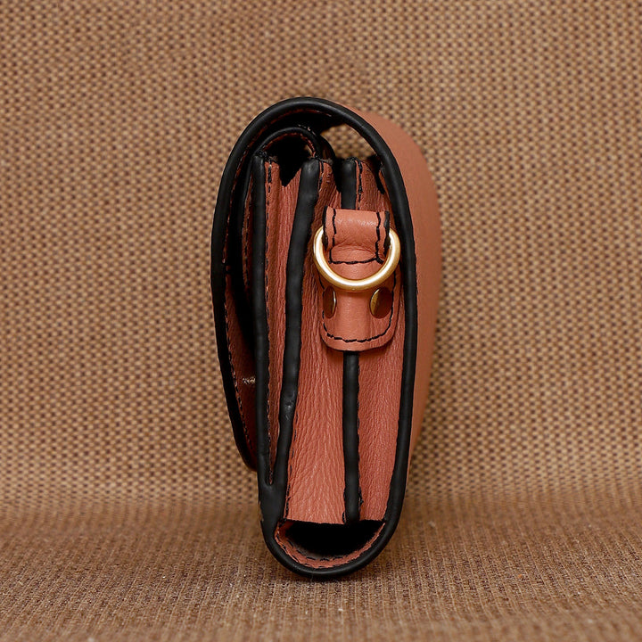 Personalized Pink Becky Leather Wallet With Sling