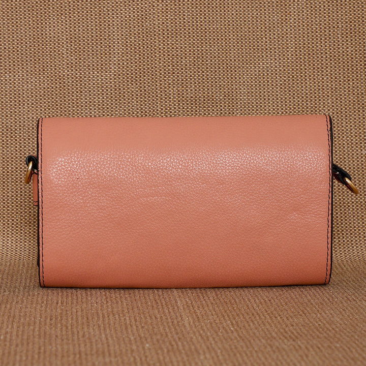 Personalized Pink Becky Leather Wallet With Sling