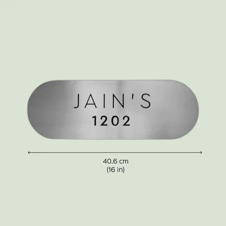 Personalized Minimal Oval Design Brass Name Plate