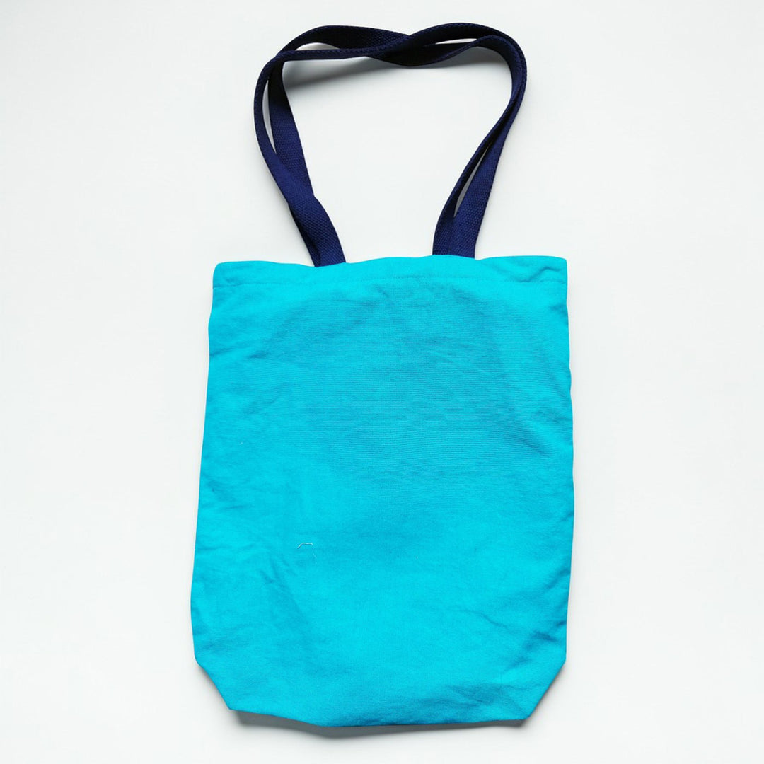 Hand-Embroidered Dori Work Turquoise Nakhrewali Tote Bag