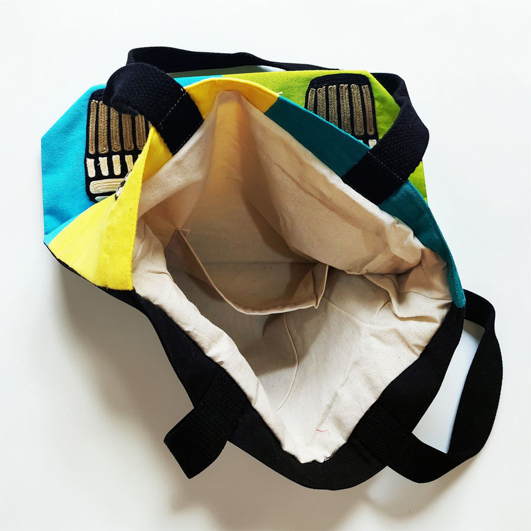 Hand-Embroidered Dori Work Cutting Chai Tote Bag