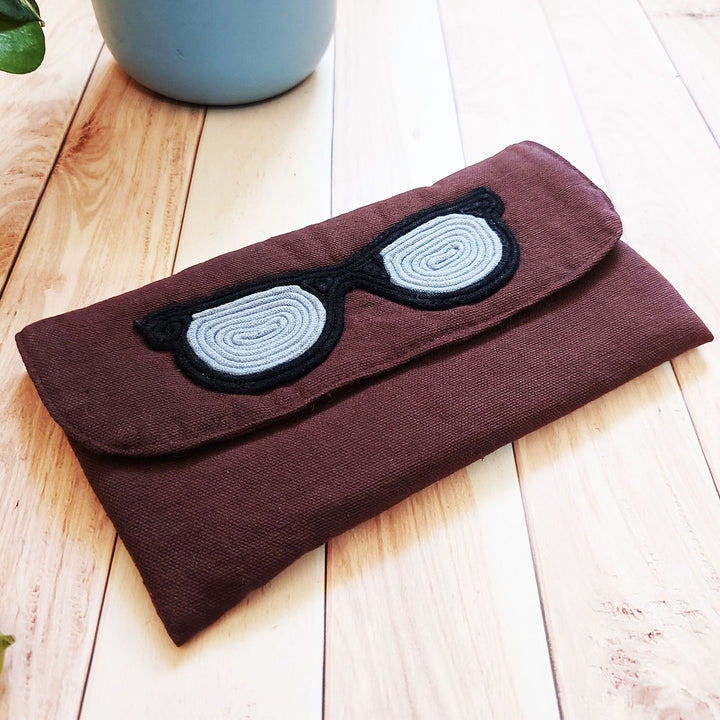 Handmade Dori Work The Brown Eyewear Case
