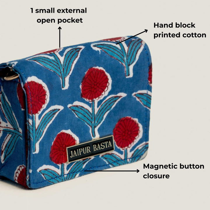 Mayur Jugni Hand Block Printed Sling Bag