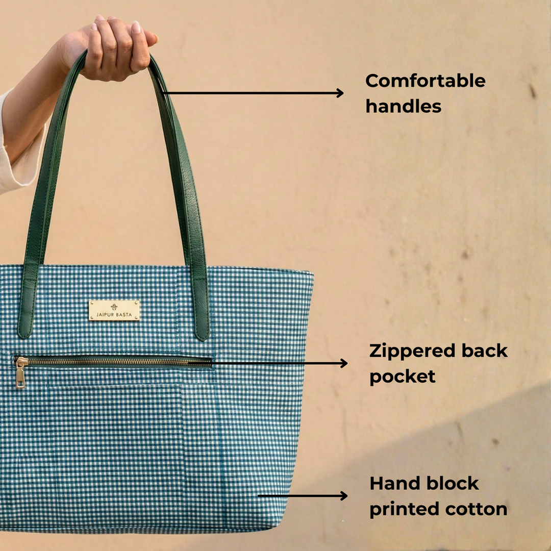 Parkota Hand Block Printed Everyday Tote Bag