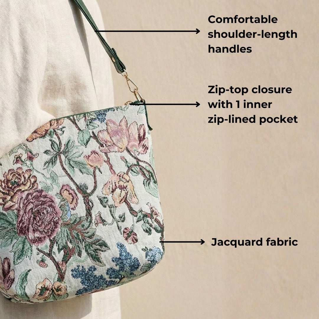 Bagh Print Jacquard Shopper Bag